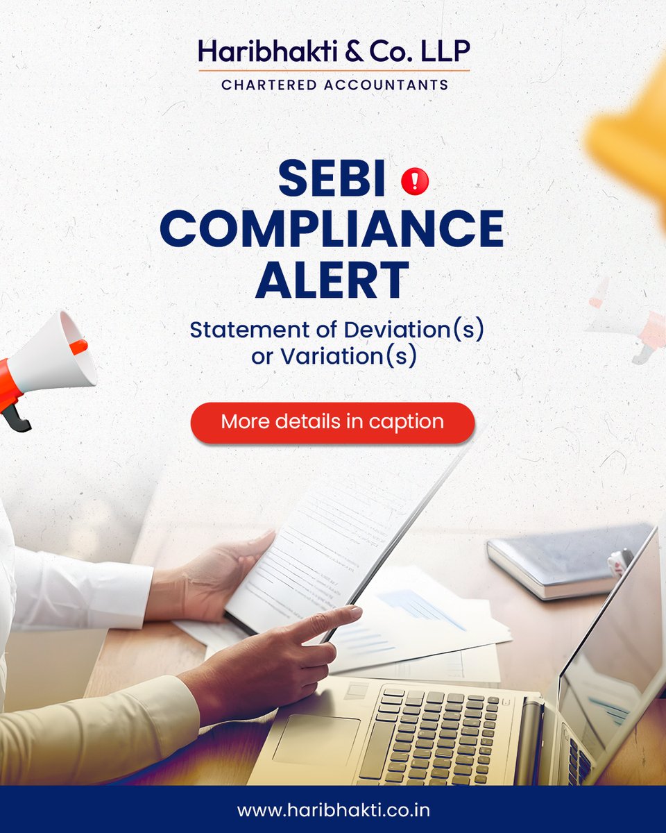 HaribhaktiAndCo's tweet photo. Under SEBI (LODR) Regulations, 2015, all listed entities raising funds via public, rights, preferential issues, or QIP must file a quarterly Statement of Deviation(s) or Variation(s).

Read more:
🔗https://t.co/XKrxe2XO1E 

#SEBILODR #QIP #SEBICircular #HaribhaktiAndCo #HCO https://t.co/mazOiHtKPZ