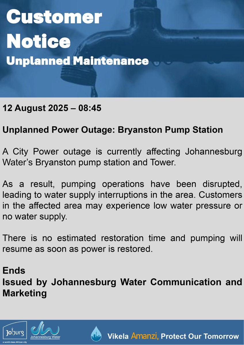 Johannesburg Water tweet media