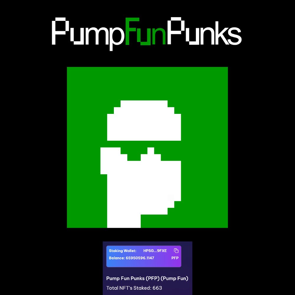 🟩⬜️ IMPORTANT UPDATE 🟩⬜️

I love this project and believe in its huge potential.
But building it mostly alone has its limits.

Today, I moved the full 6.5% $PFP from the dev wallet to the staking wallet — dedicated to community rewards.

<a href="/PumpFunPunks/">Pump Fun Punks (PFP) - CTO ARC</a> now needs an experienced