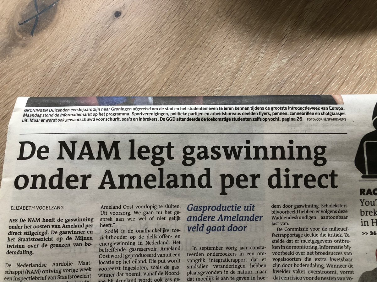 De NAM is snel - het DVHN is nog sneller….