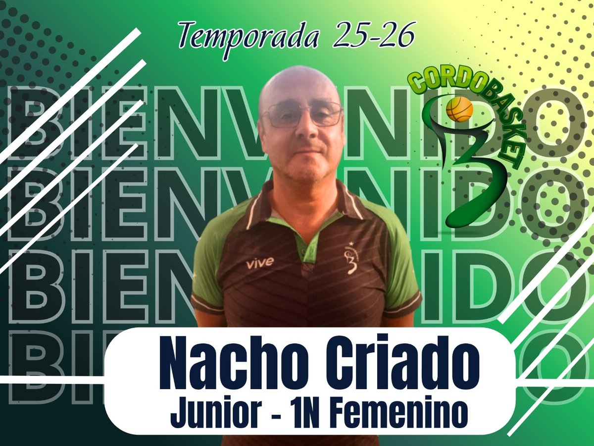 CordobasketCD's tweet photo. Comenzamos presentando al staff técnico de Cordobasket para la temporada 25 26. Al frente de nuestro equipo junior femenino y 1 Nacional contamos con Nacho Criado, entrenador con una dilatada carrera en baloncesto con más de 38 años de experiencia. 6 participaciones en el https://t.co/8sP1Wu2nFR