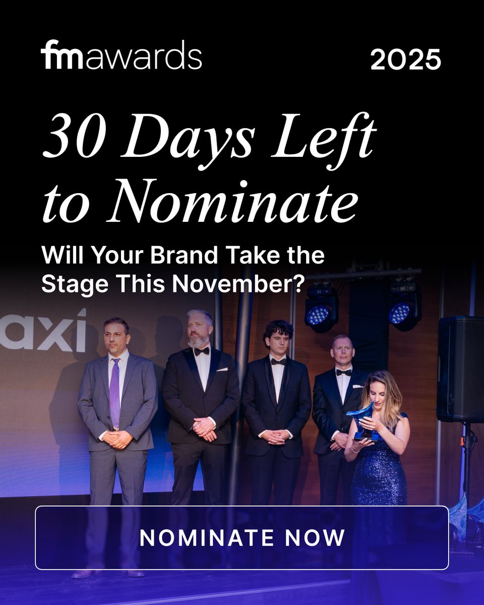financemagnates's tweet image. ⏳ 30 days left to nominate for the FM Awards 2025! Will your brand shine at finance’s biggest night this November? 
Gain recognition, global exposure &amp;amp; join our exclusive black-tie Gala Dinner. 

Nominate now: bit.ly/3Uo8yT8 

#FMAwards2025  #FinanceMagnates
