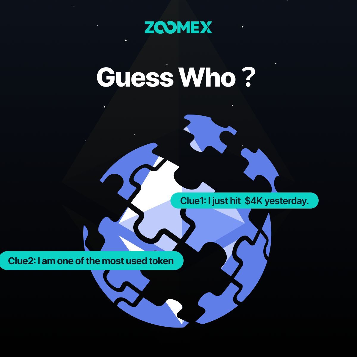 ZoomexOfficial's tweet image. ❓Guess Who I Am❓
Spot the clues, name the token! 🕵️♂️🧩

💰 $50 giveaway 🎉 5 lucky winners!

1️⃣ Follow
2️⃣ Like + RT
3️⃣ Comment your answer below and tag 3 frens👇

#Crypto #Zoomex #GuessTheToken #Giveaway