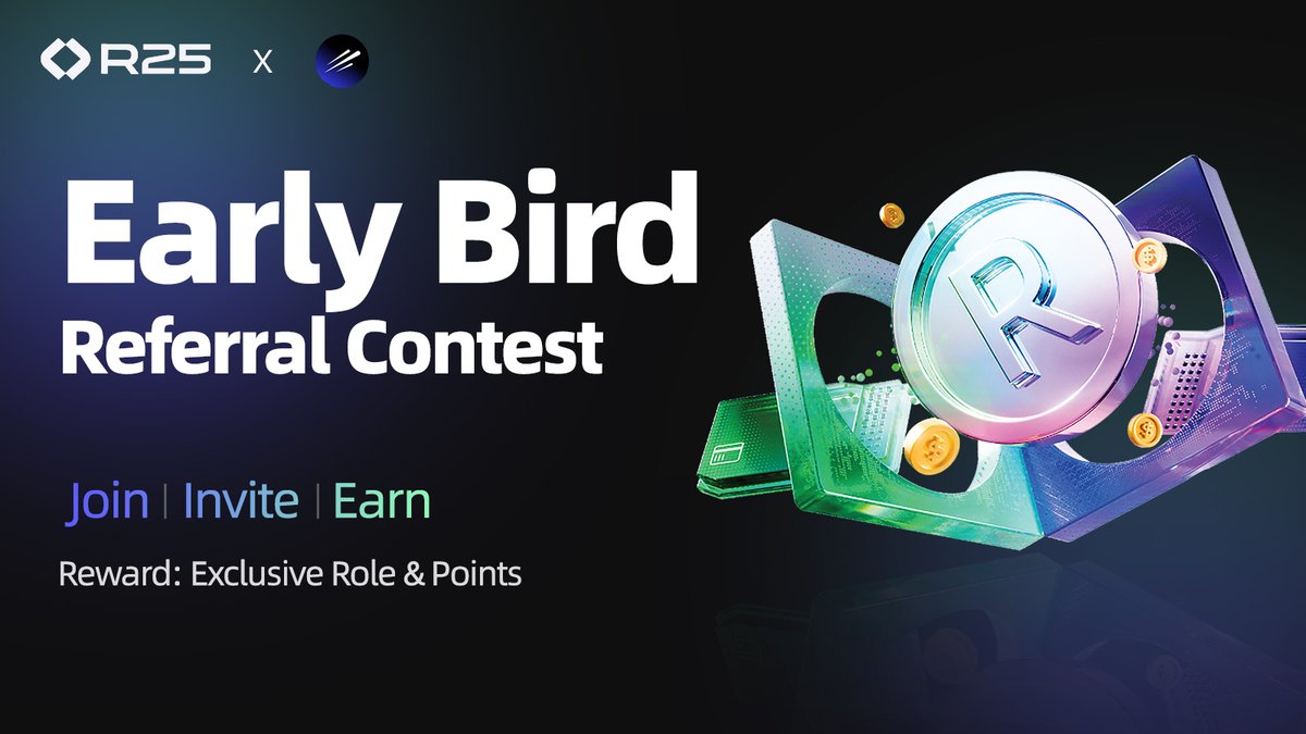 R25 (@r25official) on Twitter photo R25 Pioneer Program is LIVE!
Earn exclusive rewards by inviting friends & completing tasks.
โ
Start now: app.galxe.com/quest/hGbXAXLBโฆ
How to join:
1๏ธโฃ Complete Galxe Tasks
โ Earn Points from basic missions
2๏ธโฃ Invite Friends
โ Bonus Points per friend via your link
3๏ธโฃ Discord Perks
โ R25 Pioneer Program is LIVE!
Earn exclusive rewards by inviting friends & completing tasks.
โ
Start now: app.galxe.com/quest/hGbXAXLBโฆ
How to join:
1๏ธโฃ Complete Galxe Tasks
โ Earn Points from basic missions
2๏ธโฃ Invite Friends
โ Bonus Points per friend via your link
3๏ธโฃ Discord Perks
โ