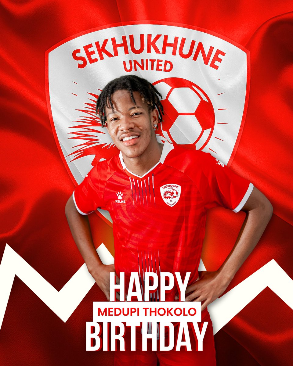 SekhukhuneFc's tweet photo. Please join us as we celebrate and wish Medupi Thokolo, a Happy Birthday.
The Babina Noko family wishes you many more years of defensive brilliance "Dodo".
πππππππππ
#Adibahlable https://t.co/qmUUhnYryv