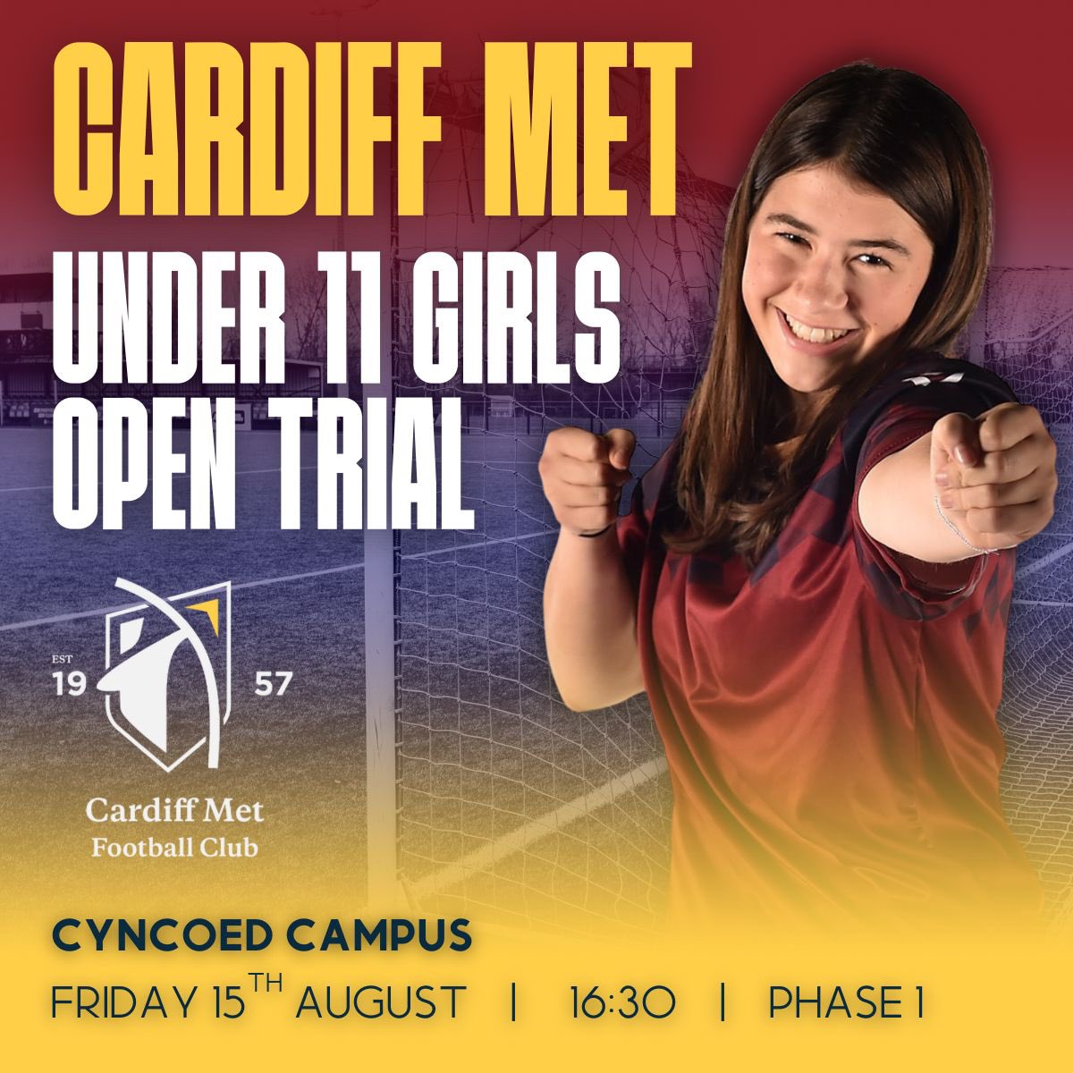 🏹ARCHERS GIRLS PRE ACADEMI - WE ARE RECRUITING 🏹

Interested in joining our U11s Girls Pre academy team for the 25-26 season? 

Phase 1 trials will be on Friday 15th August 4:30pm on our Football 3G. 

Please sign up via the link in our bio 🔗 

#UptheMet #ArcherFamily