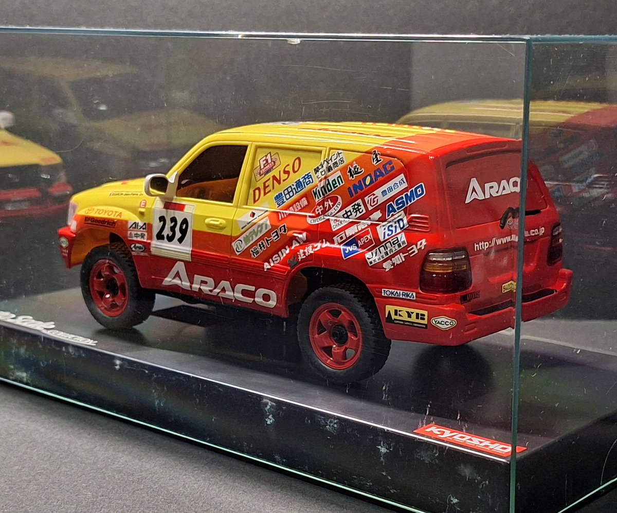 DeliciousGarage's tweet photo. TOYOTA  LANDCRUISER100 PARIS-DAKAR No.239
#京商 #ミニッツ #kyosho #miniz #ランクル #supra #tlc
 #teamlandcruiser #ランドクルーザー #オーバーランド #toyotalandcruiser100 #トヨタ #toyota #asc #オートスケールコレクション https://t.co/AtlAT4USEy