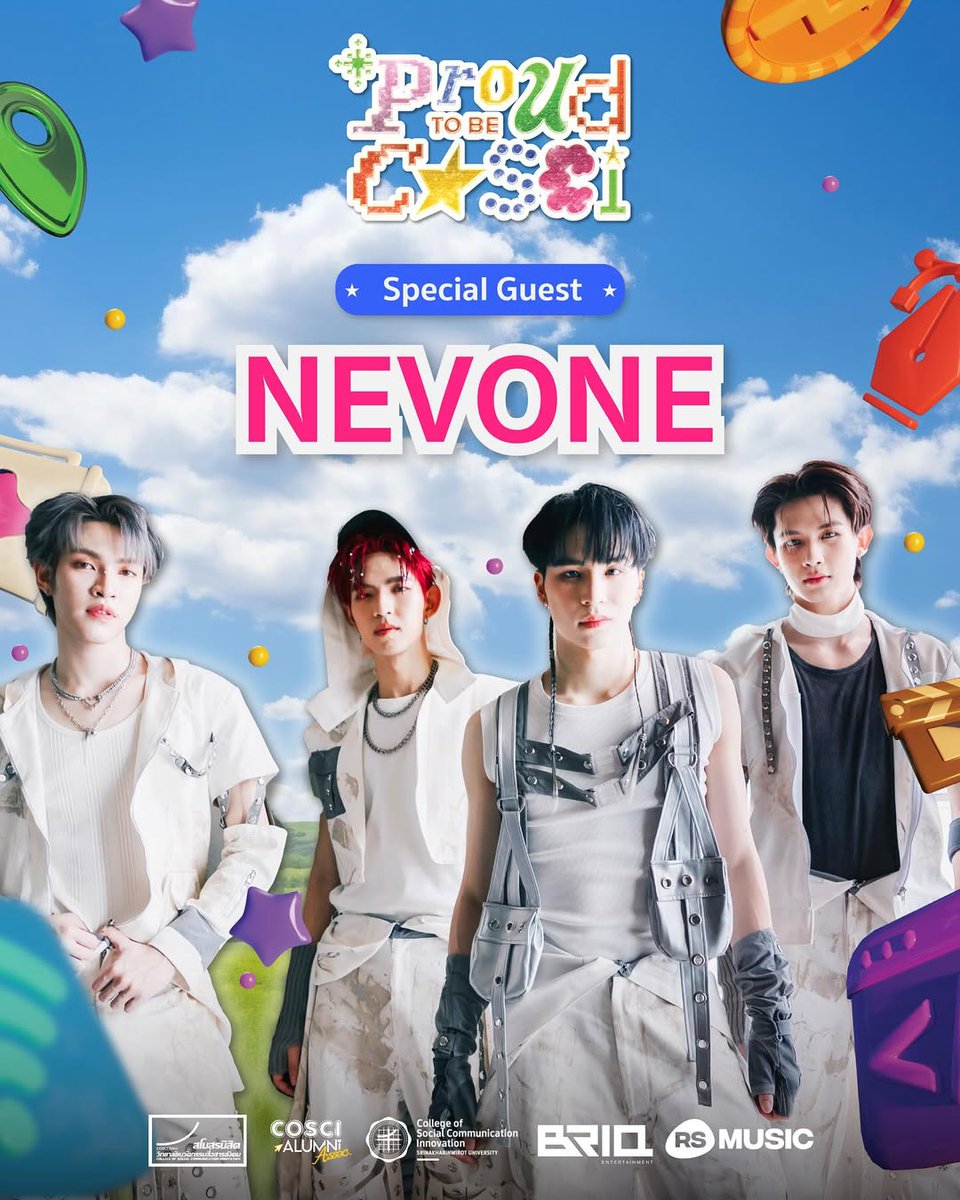 NEVONEofficial_'s tweet photo. [ อัปเดตตารางงานเพิ่มเติม ] 

🗓️ 13.08.2025 | ⏰ 11.20 AM
NEVONE | Proud To Be COSCI 
📍Siam Pavalai Royal Grand Theatre (6th Fl. Siam Paragon)
*งานปิด เฉพาะนิสิต มหาวิทยาลัยศรีนครินทรวิโรฒ 

#NEVONEth 
#BRIQ #RSMUSIC https://t.co/BxFKOTNHqU