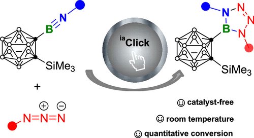Thrilled to share our first paper in Organometallics! <a href="/Orgmet_ACS/">Organometallics</a>  Flash Communication: An Inorganic Version of Alkyne–Azide Cycloaddition: Click-Like Reactions of an o-Carboranyl Iminoborane with Organic Azides pubs.acs.org/doi/10.1021/ac…