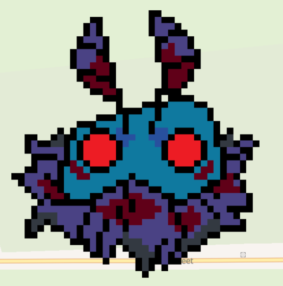 i put moss mann from <a href="/monsterprom/">Monster Con is OUT NOW!</a> on wplace!! (back when the servers were up LMFAO)
he's so silly <3

#monsterprom #wplace