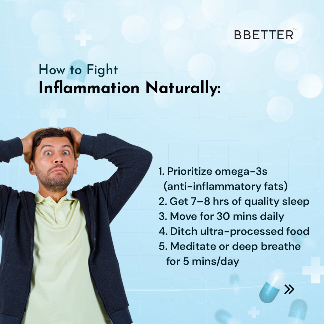 Hey_Bbetter's tweet photo. Then, explore simple yet powerful daily actions to reset your body, naturally.
At BBETTER, we believe in tackling inflammation where it starts, so skin stays clear, energy stays sharp, and joints stay limber. https://t.co/Zd8p76pqjT