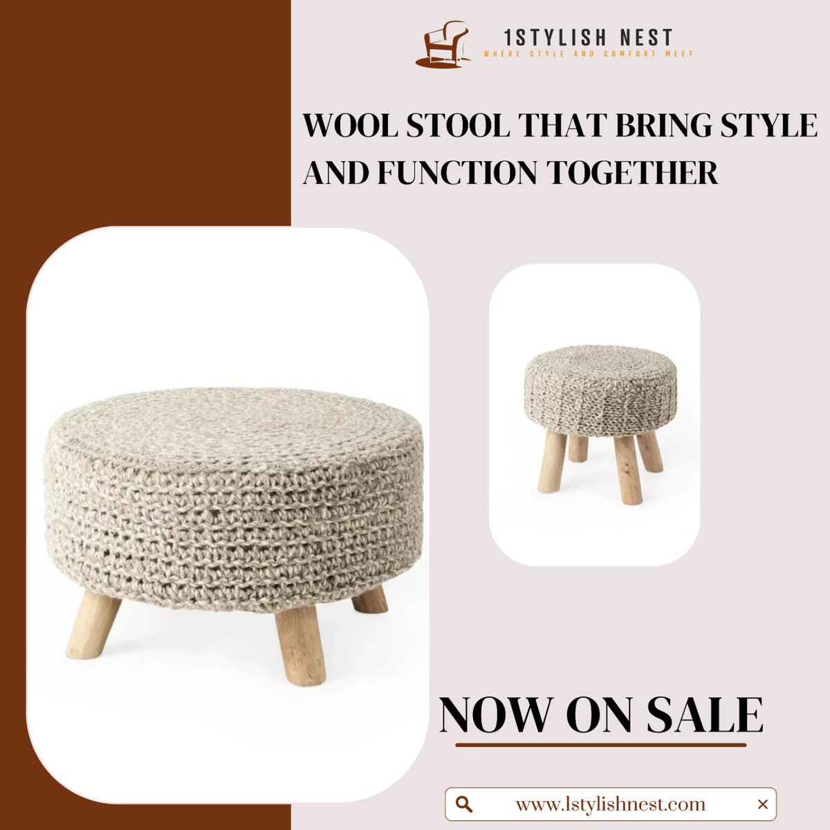 1stylishnes's tweet image. Wool Stool That Brings Style and Function Together 🪑✨

Add warmth, comfort, and practicality to your space with our stylish wool stools—perfect for any room.

#WoolStool #FunctionalStyle #HomeDecor #FurnitureSale