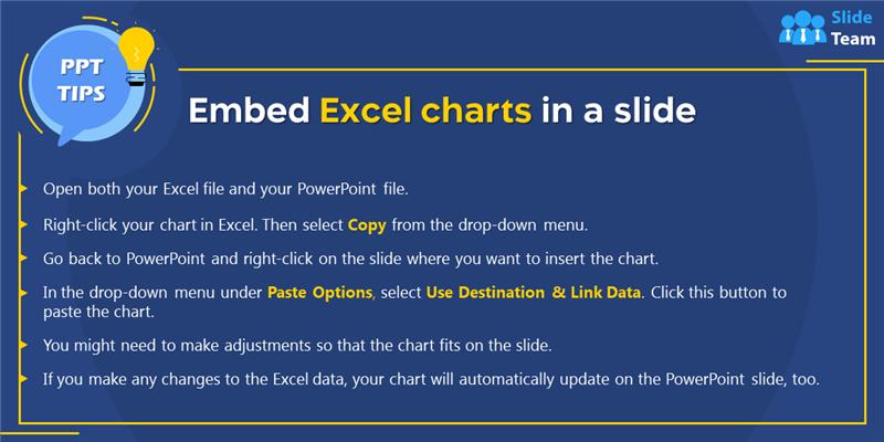 Bring your data to life. 📊✨

Master the art of embedding Excel charts into PowerPoint for seamless, dynamic presentations. 🎉📈 bit.ly/41y4mE3

#DataVisualization #PowerPointTips #ExcelToPPT #SlideTeam