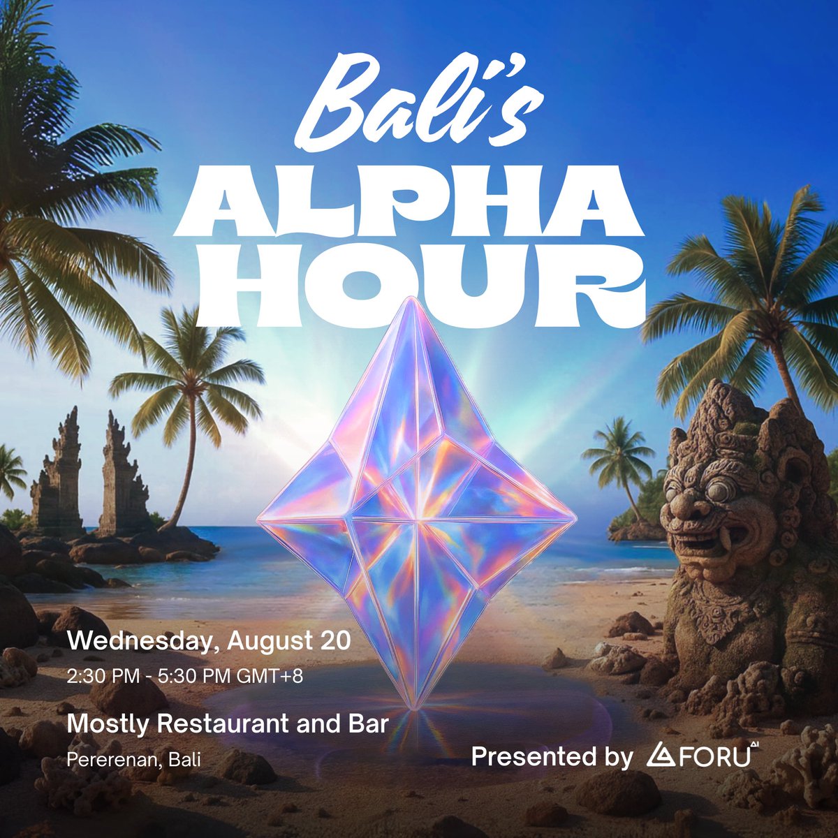 We’re taking over <a href="/CoinfestAsia/">Coinfest Asia</a> Bali afternoons 🌴

Hosted by ForU AI: 

⚡ MVP product showcase
⚡ High-value networking
⚡ Off-record alpha on NFTs, InfoFi &amp; on-chain rep

📅 20 Aug | Mostly Bali
👉 lu.ma/phn1xtfe

Founders, VCs, KOLs &amp; Builders, this is your room.