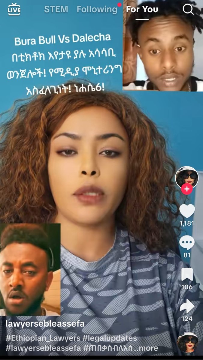 ጠበቃዋ ስለጉዳዩ ማብራርያ እየሰጠች 

My Habeshaን people በኮመንት👇
ለምንድነው ቡራን ከላይ ዳለቻን ከታች ያረግሽው?😂😂😂