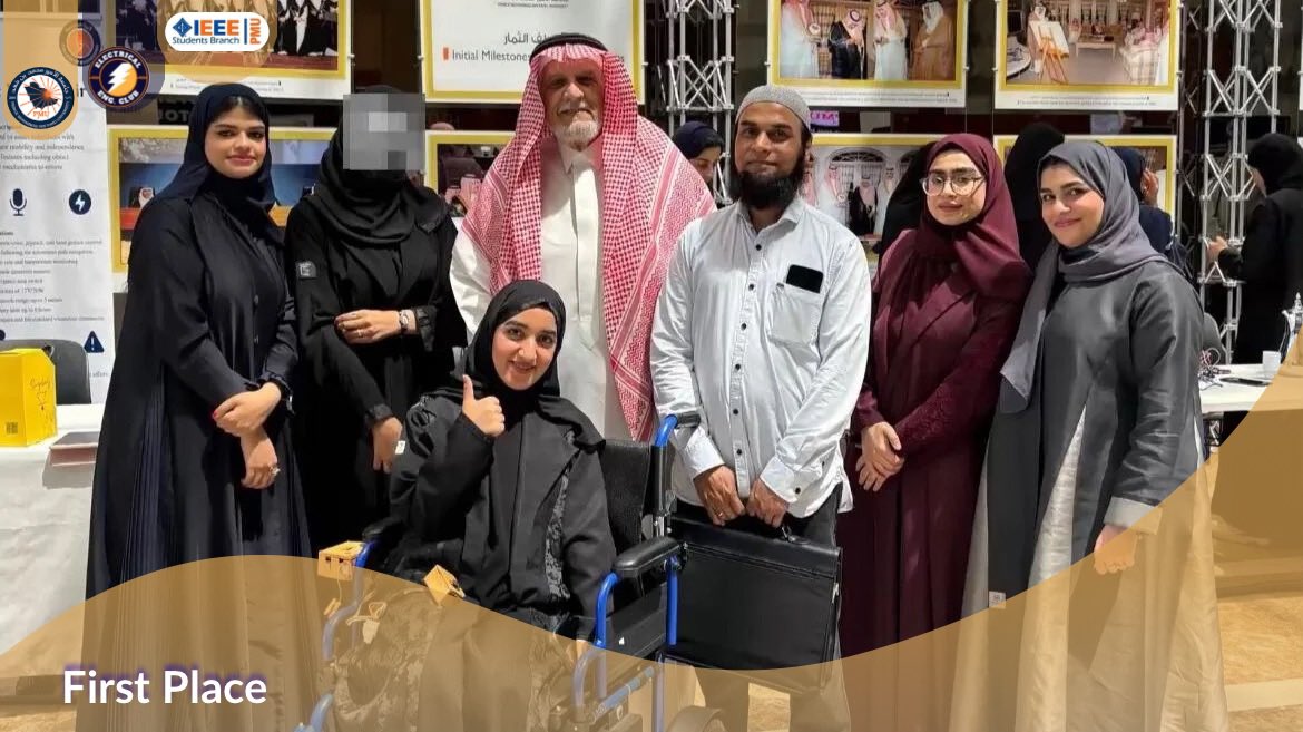 eec_pmu's tweet photo. Senior Design Winners

🏆 Senior Design Winners:
🥇 Smart Wheelchair
🥈 Sign Language Glove (Saudi Dialect)
🥉 Aroma &amp; Micro Aquaponics 
#PMUEEC #IEEE https://t.co/Ne4csoz1V0