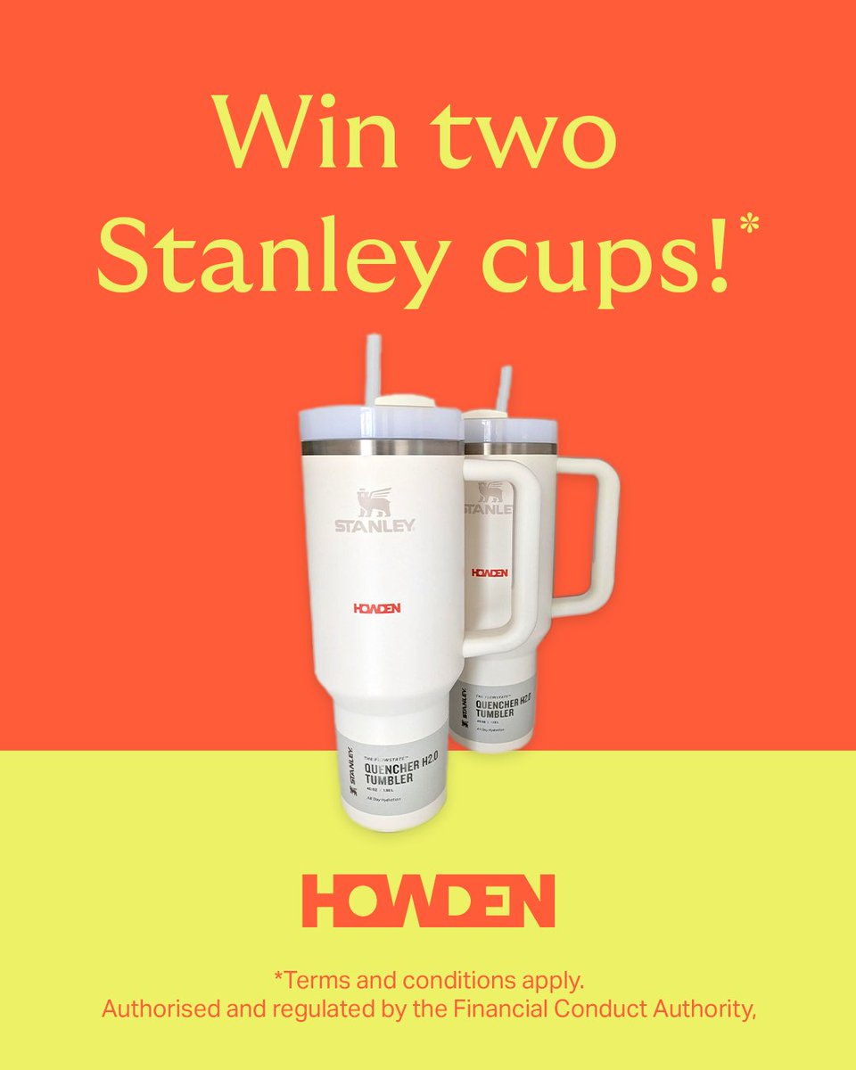 🎉 WIN 2 Official Stanley Flowstate Tumblers! 💧 Stay hydrated this summer! 😍 

💥 Enter: ✅ Like ✅ Follow ✅ Tag a friend! 🌞 

🎁 Daily winners! T&amp;Cs: ow.ly/VjnT50Wzt9R. #HowdenGiveaway #StanleyQuencher #SummerGiveaway #HydrationGoals #WinItToSipIt