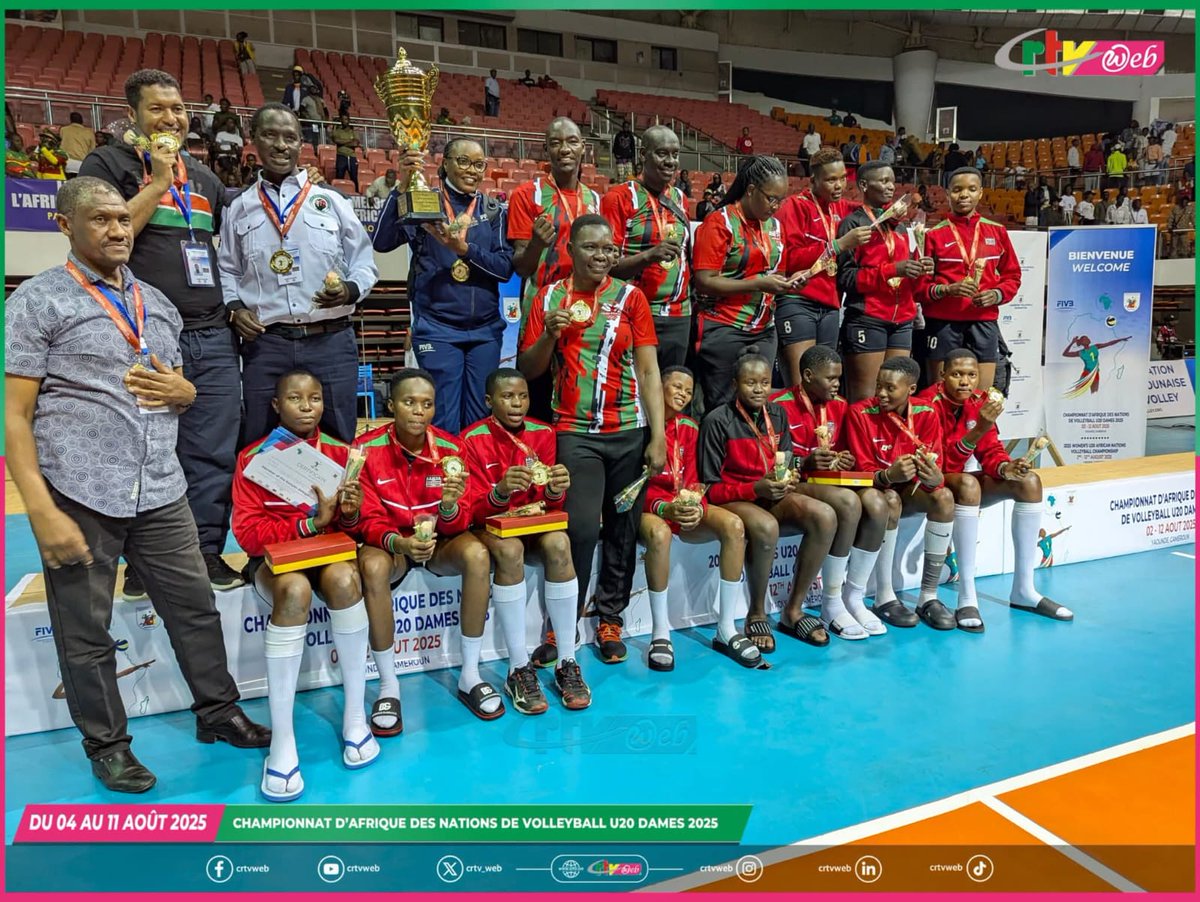 Tergat_Paul (@tergatp) on Twitter photo Our Queenslets, the Junior U 20 Malkia Strikers reaffirm the indomitable talents within our sports ecosystem when powered fullsteam. With their Africa Under-20 Champs title, pathway to the Worlds title just begun. Hats off for playing your hearts out for Kenya.
<a href="/FIVBVolleyball/">FIV International Volleyball Federation</a> Our Queenslets, the Junior U 20 Malkia Strikers reaffirm the indomitable talents within our sports ecosystem when powered fullsteam. With their Africa Under-20 Champs title, pathway to the Worlds title just begun. Hats off for playing your hearts out for Kenya.
<a href="/FIVBVolleyball/">FIV International Volleyball Federation</a>