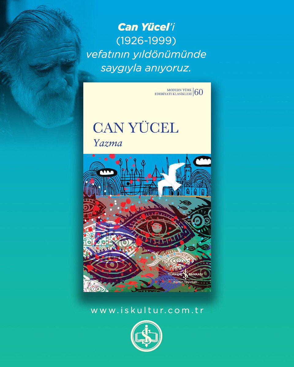 Can Yücel'i (1926-1999) vefatının yıldönümünde saygıyla anıyoruz.
 
SUDA
Bir çift yaprakmış dalında yumuşacık,
Tutmuşum, tutmuşum ellerinden senin;
Düşmüşüz yavaşça, bir sâkin derenin
İçindeymişik, yeşilmişik, sazmışık.
Balıklar gibiymiş, sessiz ve karanlık,
Yüzermiş saçların,