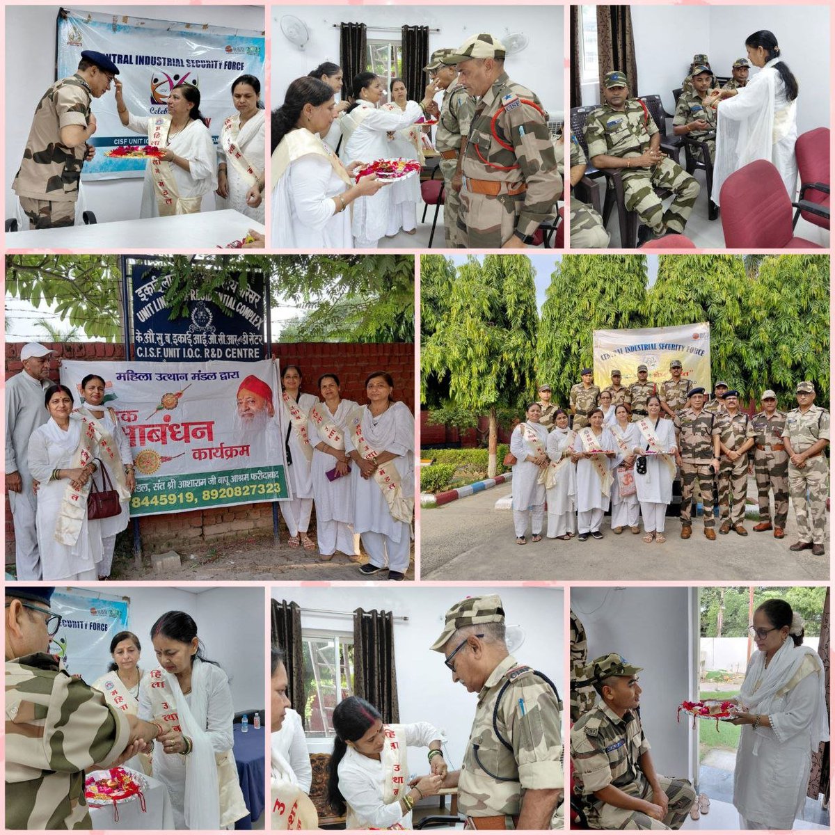 Sant Shri AsharamJi Bapu Ashram, Faridabad (@bapujiashramfbd) on Twitter photo 06.08.2025   दिन बुधवार 
हर वर्ष की भांति इस वर्ष भी #महिला_उत्थान_मंडल की बहनों ने C.I.S.F. Unit-Indian Oil R&D, Faridabad के जवानों के साथ #वैदिक_रक्षाबंधन मनाया। बहनों ने अपने शुभ संकल्पों व वैदिक रीति के साथ #VedicRakhi बांधते हुए उनके उज्ज्वल भविष्य की कामना की। 06.08.2025   दिन बुधवार 
हर वर्ष की भांति इस वर्ष भी #महिला_उत्थान_मंडल की बहनों ने C.I.S.F. Unit-Indian Oil R&D, Faridabad के जवानों के साथ #वैदिक_रक्षाबंधन मनाया। बहनों ने अपने शुभ संकल्पों व वैदिक रीति के साथ #VedicRakhi बांधते हुए उनके उज्ज्वल भविष्य की कामना की।