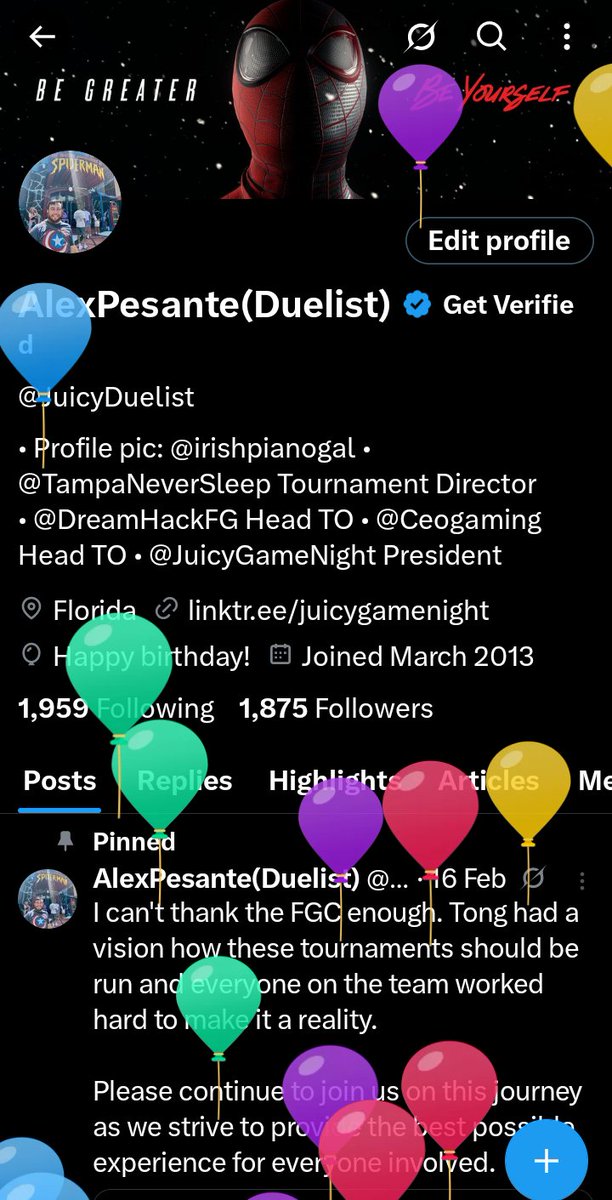AlexPesante(Duelist) (@juicyduelist) on Twitter photo Another year around this planet.
I can't thank the communities & family I made through <a href="/TampaNeverSleep/">Tampa Never Sleeps</a> & <a href="/JuicyGameNight/">Juicy Game Night</a> making it this far in my life. Another year around this planet.
I can't thank the communities & family I made through <a href="/TampaNeverSleep/">Tampa Never Sleeps</a> & <a href="/JuicyGameNight/">Juicy Game Night</a> making it this far in my life.