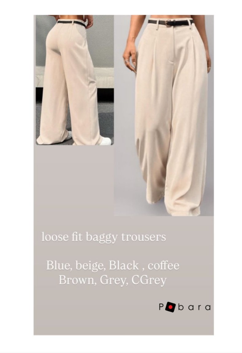 ✨ Effortlessly Chic, Comfortably You ✨
Step into freedom with our loose fit baggy trousers - designed for movement,made for confidence.
Available in 7 elegant shades: Blue, Beige,Black,Coffee,Brown,Grey, &amp; Charcoal Grey.
🛒 DM us to order | Sizes Available
📦 Free Shipping.
