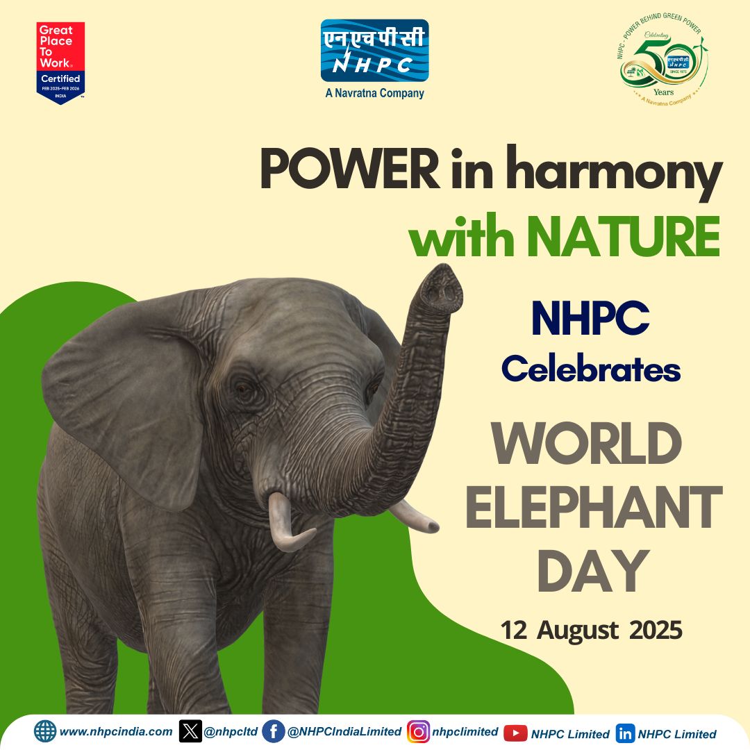 nhpcltd's tweet image. #NHPC #ElephantDay