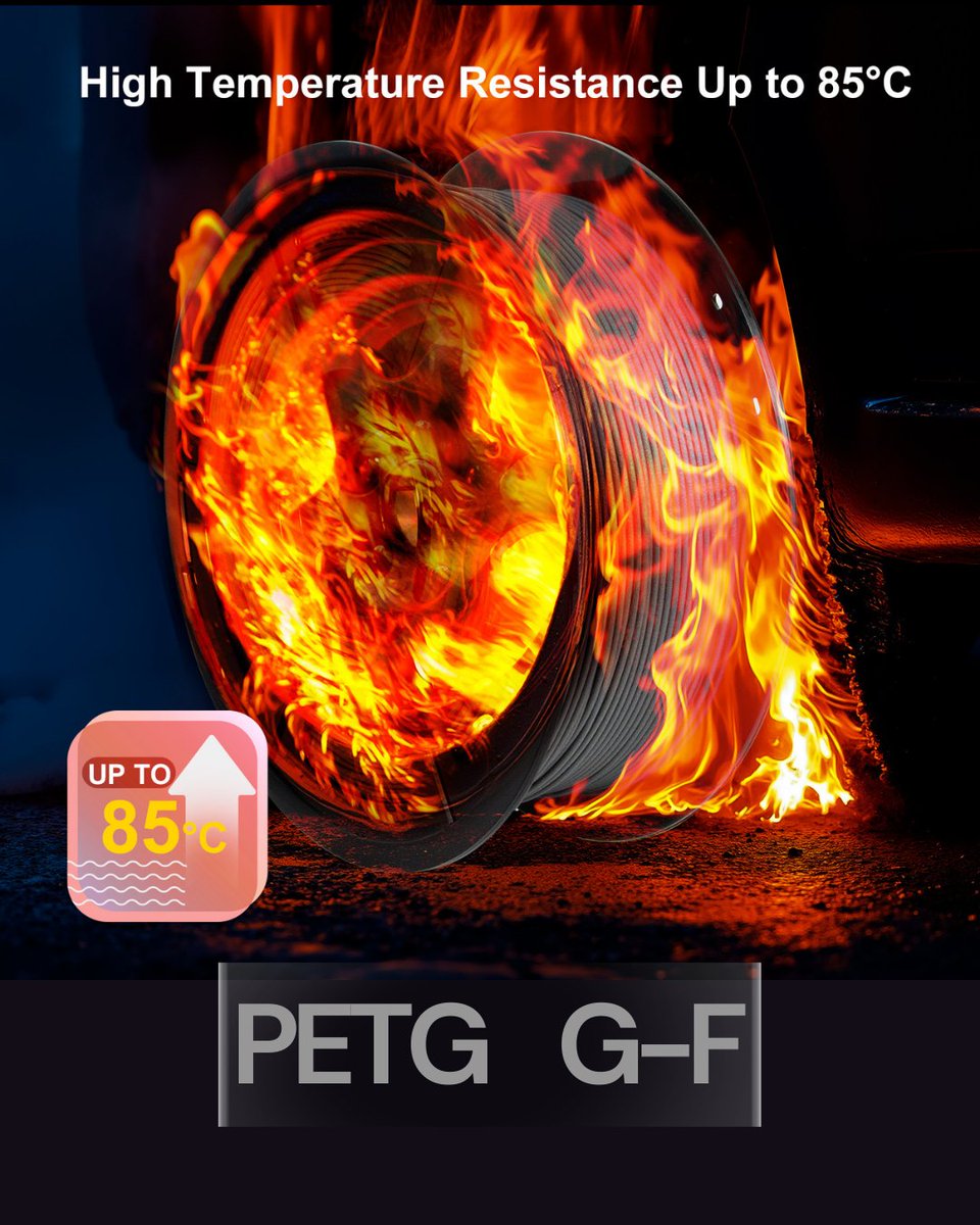 If you love the reliability of PETG but need a serious upgrade in strength, this is for you. 

We’ve infused it with glass fiber to create a filament that's incredibly rigid and tough, so you can stop worrying about part failure.