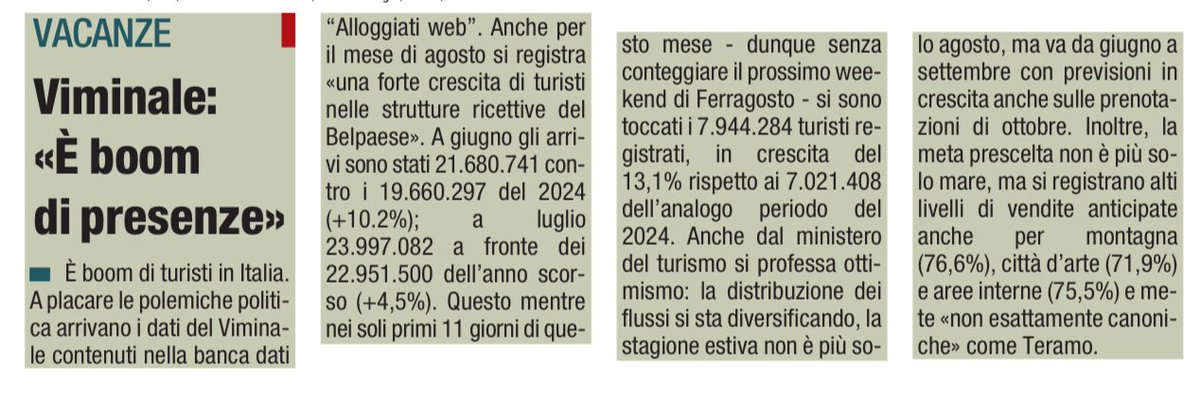 Interessanti statistiche sugli alloggiati pubblicate oggi da Libero.

Sarebbe bello se il Viminale le fornisse stabilmente, giorno per giorno.

I dati sono disponibili, la tecnologia anche. 

Con un minimo sforzo, si potrebbe avere in tempo reale un monitoraggio raffinato.

1#4