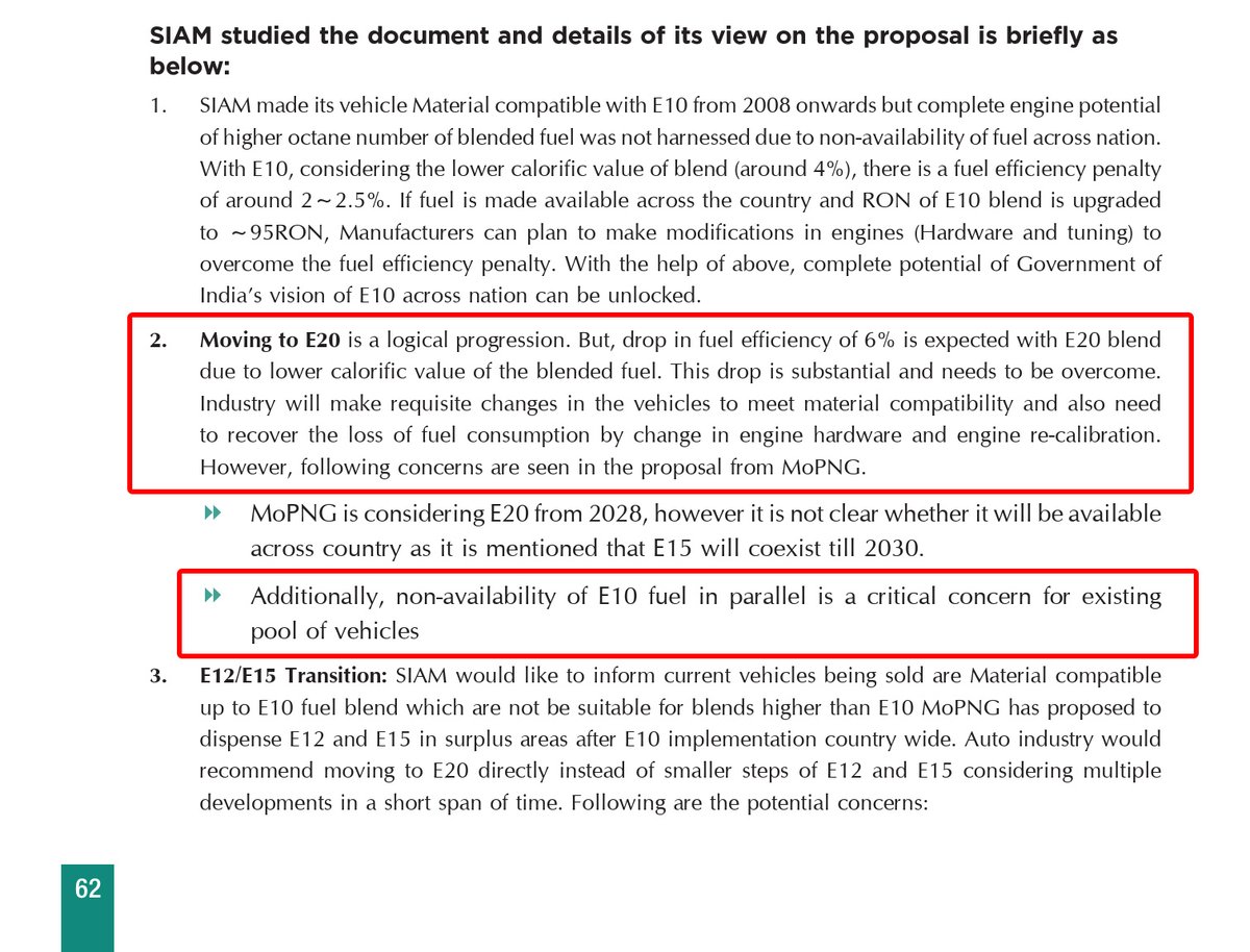 darshanik1's tweet image. #Topic #Ethonal #E20

Some interesting facts to read. 
Old cars are not equipped to handle E20 fuel without loss of efficiency and problem to engine. 

Page 62 of Niti Aayog Document for ethanol roadmap 2020-2025 👍
niti.gov.in/sites/default/…
