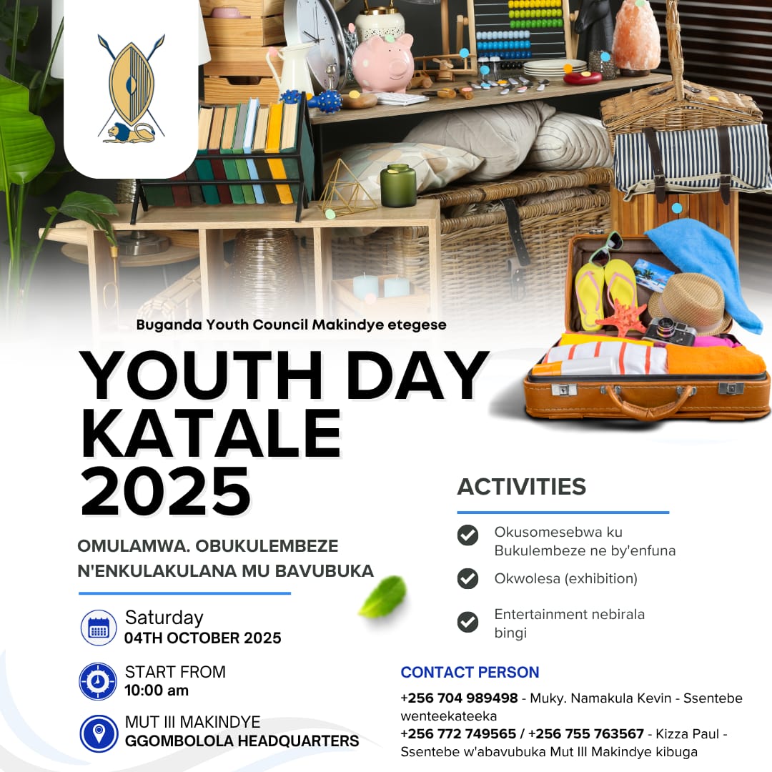 kashumbar's tweet image. FREE exhibition: "YOUTH KATALE"
Youths in and around Makindye that are in business and service, come showcase and exhibit what you do. 
DM me to reserve your space.
📍 Makindye Forest Park 
📅 4.10.2025
🕜 10am