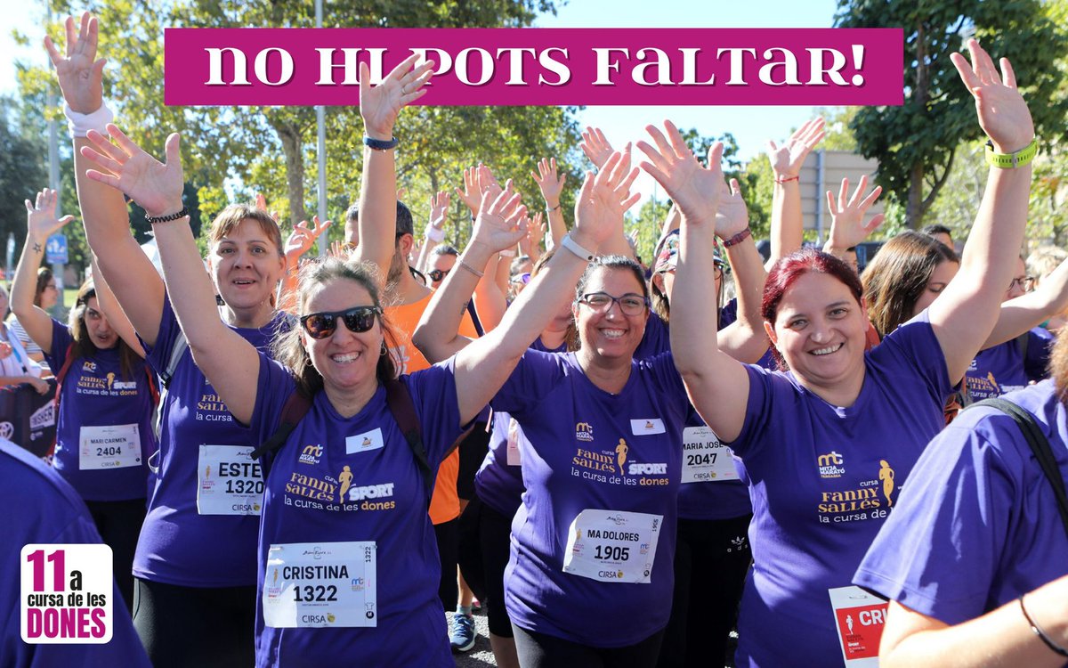 Viu la 𝗖𝘂𝗿𝘀𝗮 𝗙𝗮𝗻𝗻𝘆 𝗦𝗮𝗹𝗹é𝘀 i suma’t a la festa del running! 💫

No hi pots faltar! 

📍 #Terrassa – 5️⃣ d’octubre
 👉 APUNTA’T JA!

📲 INSCRIPCIONS! a : mitjaterrassa.org/curses/cursa-d…

#mitjaterrassa #cursafannysalles  🏙️🧡🏃🏃‍♂️🏃‍♀️