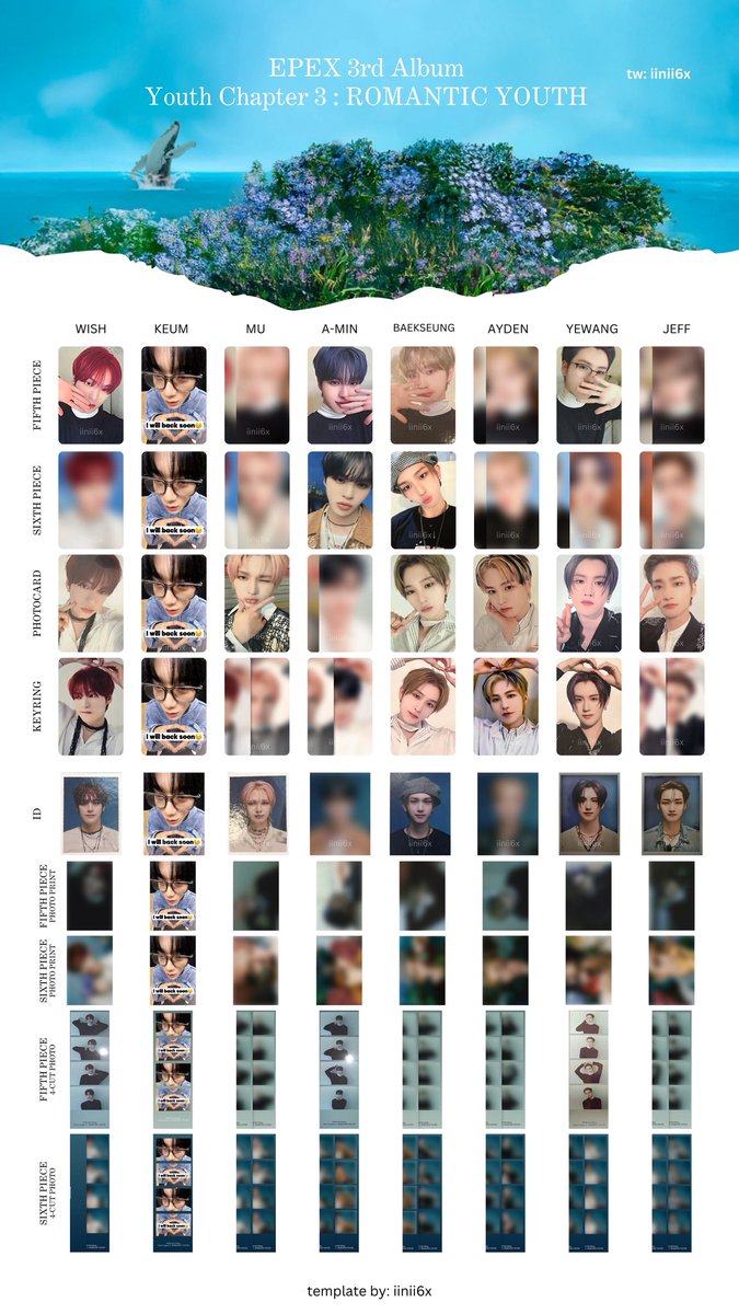 update 250812 EPEX template . EPEX 3rd Album Youth Chapter 3