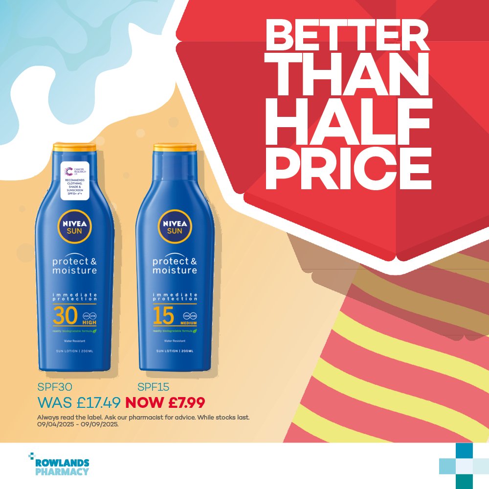 ☀️🧴 Whether you're lounging at the beach, hiking a trail, or just enjoying a sunny day in the park, don't forget your sun cream! Protect your skin from harmful UV rays and keep it glowing all summer long. Reapply regularly, your skin will thank you! #SunSafety #PharmacySupport