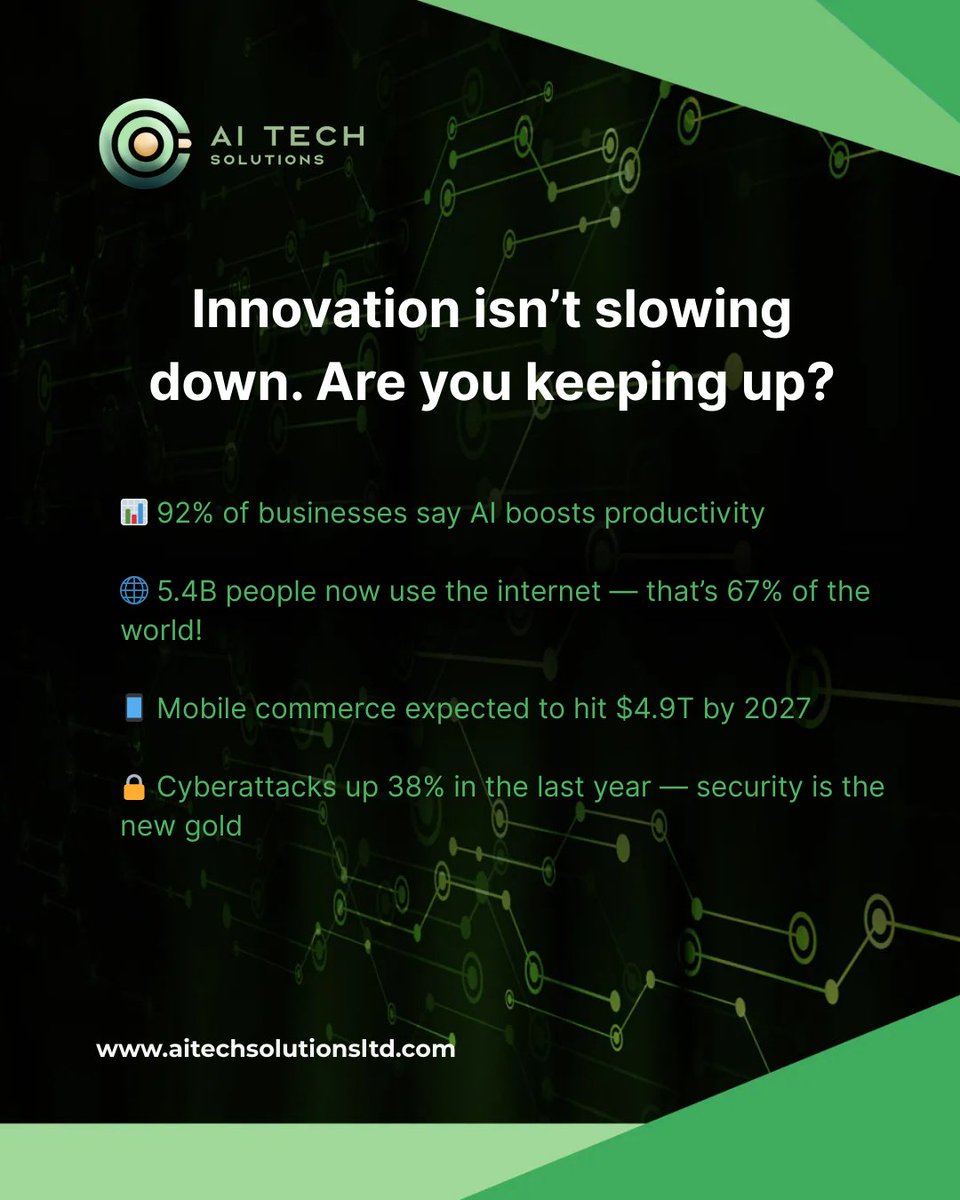 AITechSolu's tweet photo. The tech world isn’t just evolving — it’s accelerating.
#AiTechSol #AIImpact #ArtificialIntelligence #BusinessTransformation #Techtrends #AIInRetail #AIInHealthcare #Manufacturing #RealWorld #tech #Innovation #TechThatMatters #technology #machinelearning #trends #mobile #robotic https://t.co/XYup6qQ6Xn