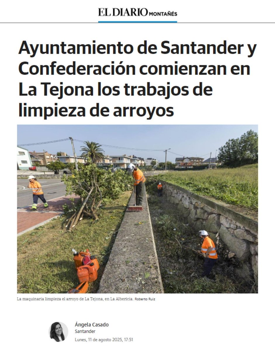 prcsantander's tweet photo. ✅ Conseguido!

Desde el PRC solicitamos hace un par de meses la limpieza de este arroyo, a petición de los vecinos. 

#DiseloaPiña #OposicionUtil https://t.co/4b7EysravD