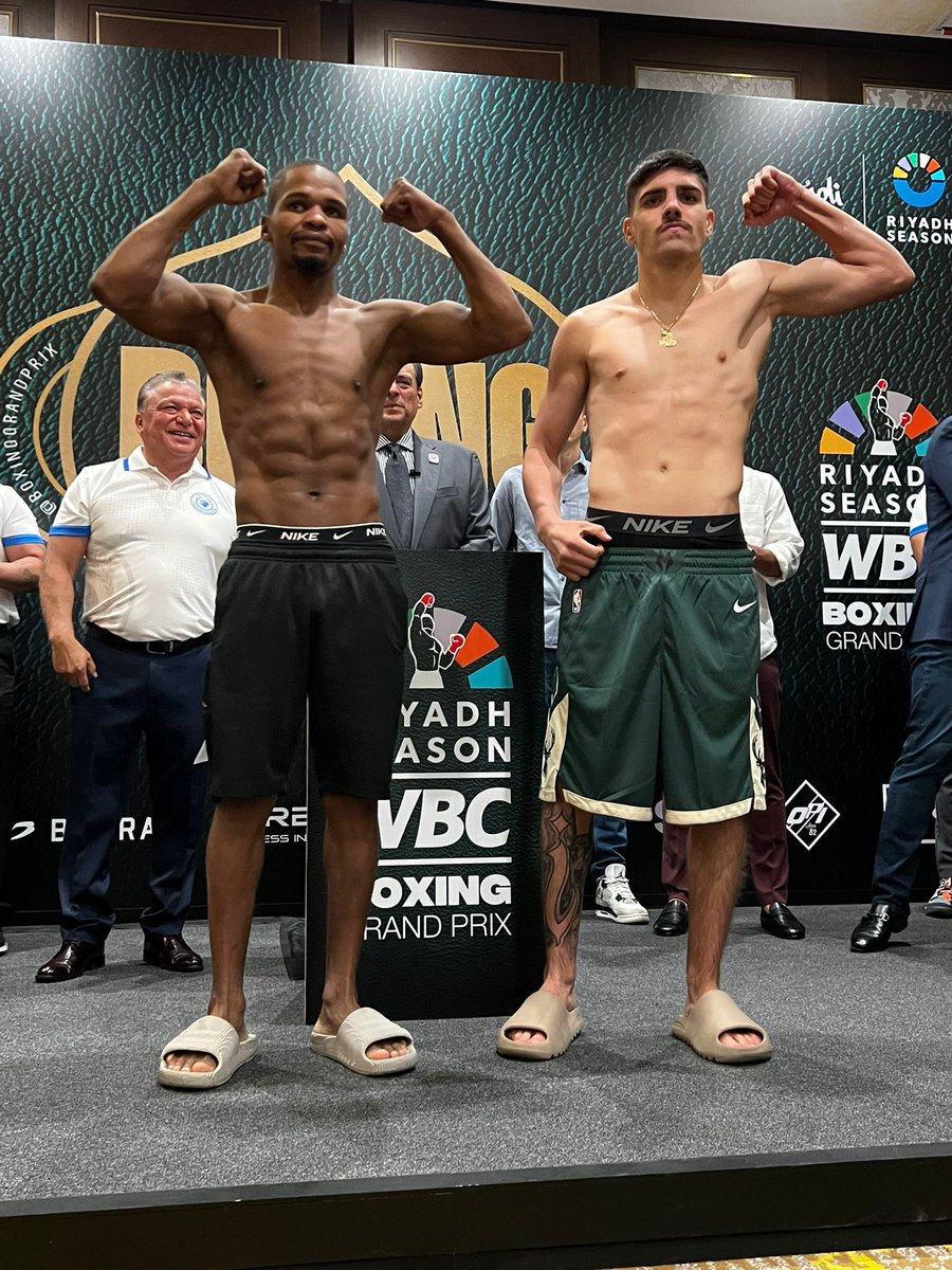 FPIBoxe's tweet photo. #WeightIn Peso Fatto ✅
🥊 🏆 WBC - Grand Prix - Quarter Finals
🏟️ Riyadh 🇸🇦 , 13/8/2025
📺 Evento Live DAZN
📲 Live YouTube Ring Magazine
🥊 Featherweight
🥊 Eti Qamili 🇮🇹 🇦🇱 vs Troy Nash 🇺🇸
🥊 Superlight
🥊 Fiorenzo Priolo 🇮🇹 vs Nte Nkosi 🇿🇦
🥊 Forza Eti e Fiorenzo 😎 🇮🇹🔥
#Itaboxing #Boxing #boxer #pugilato #boxing #riyadh #wbc