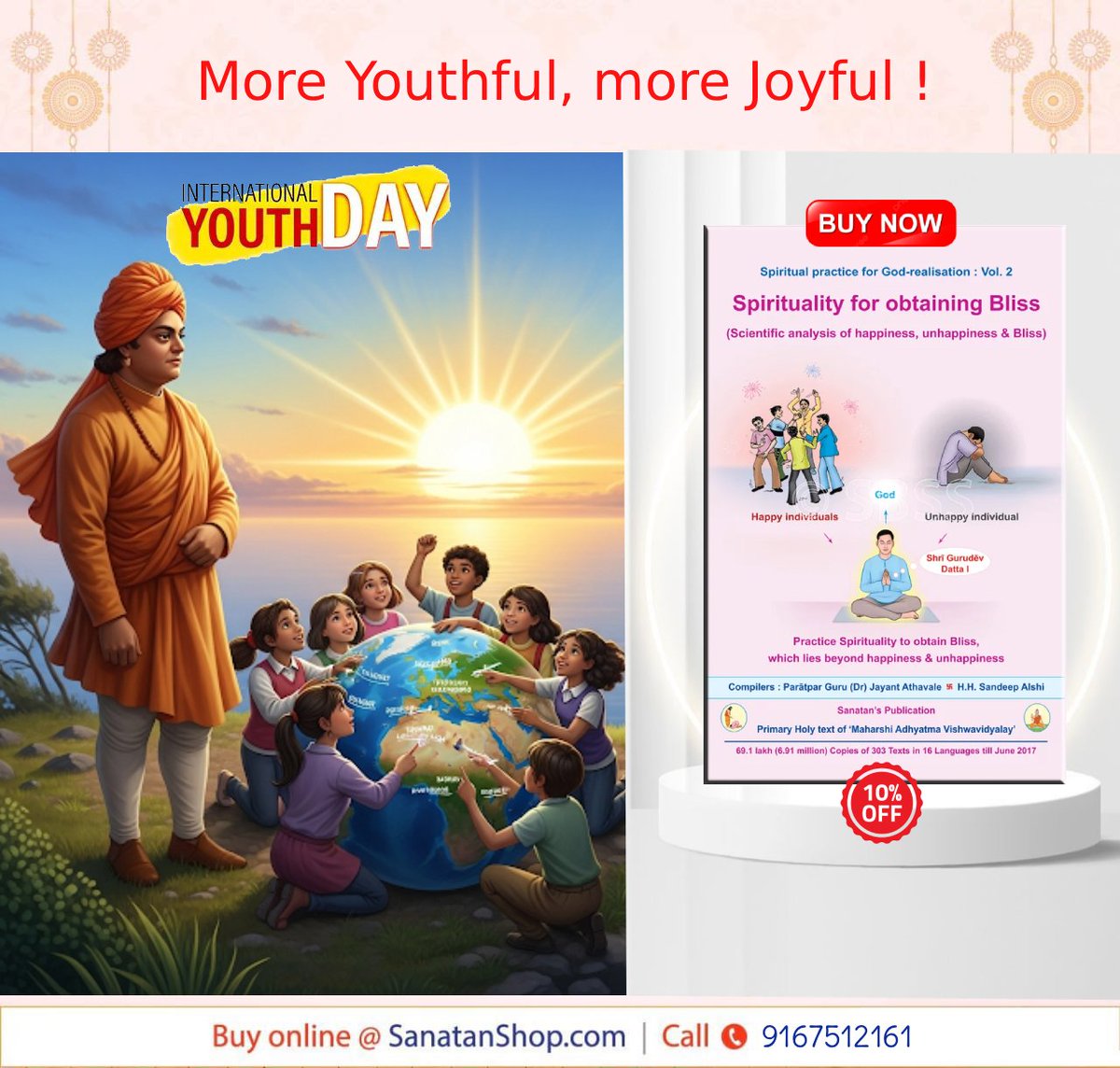 #InternationalYouthDay #TuesdayFeeling 

Spirituality plays a significant role in the development and well-being of young people. It's a key part of how they explore their identity and find purpose in life.

🛍️📚Buy Now @ sanatanshop.com/tag/overcome-s…