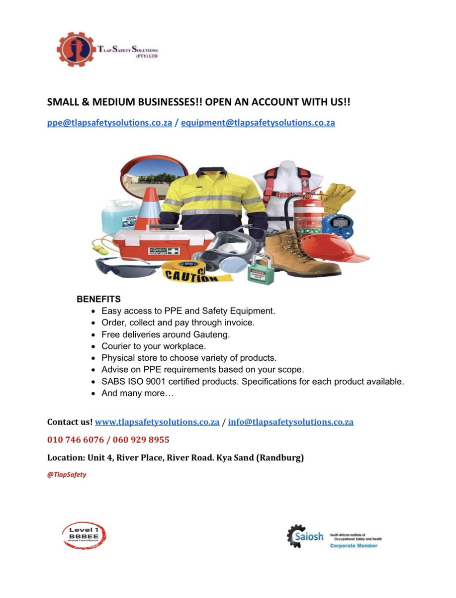 TlapSafety's tweet photo. Attention SMEs!! Benefits of opening an account with us! #SmallBusinessSupport https://t.co/xX4hjDWbPh