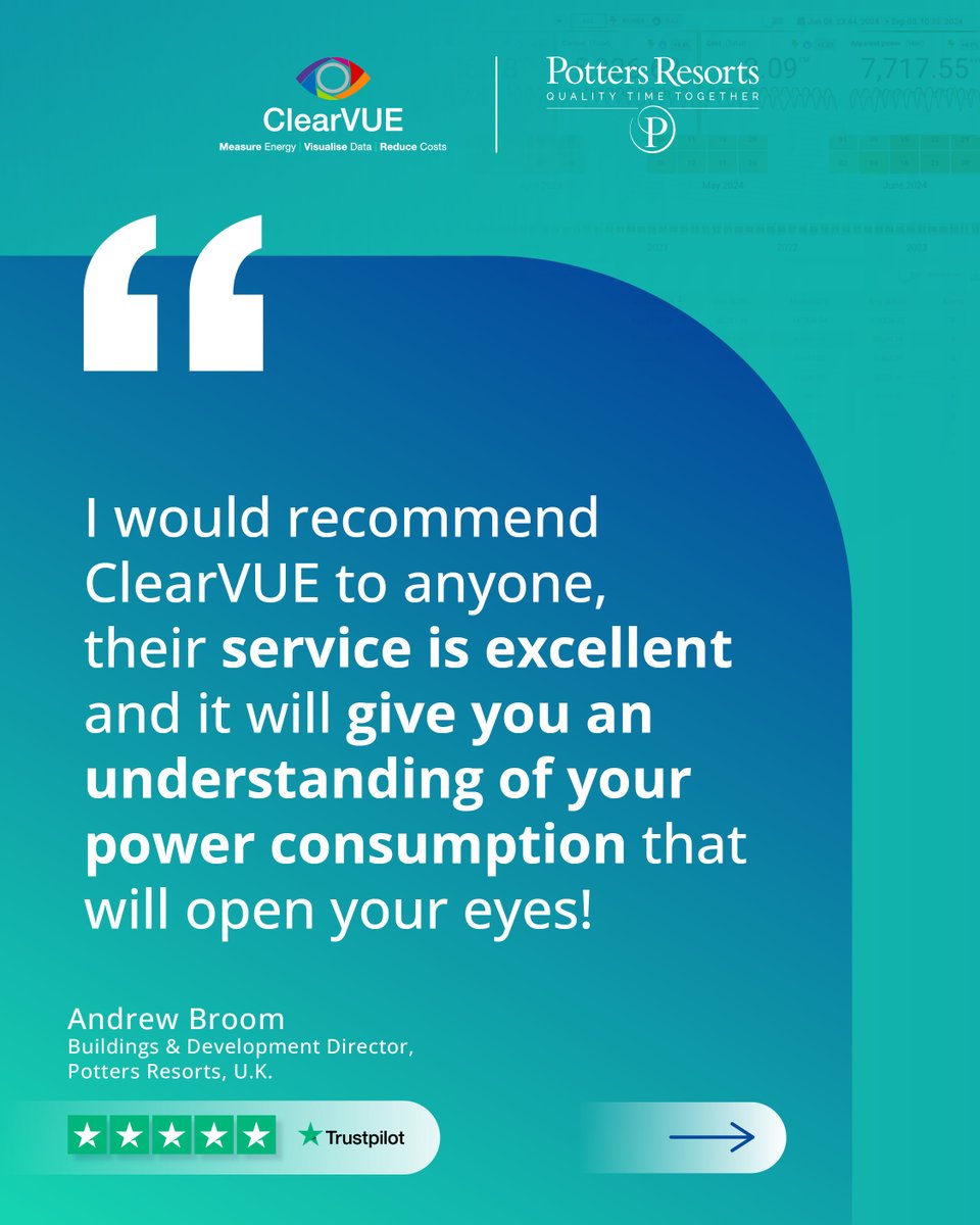 Clearvue_'s tweet image. Our customers say it best.
ClearVUE.Business helps them cut energy waste, make smarter decisions & get expert, responsive support.
See their stories in our latest carousel:
bit.ly/3xNbXzl
#EnergyManagementSystem | #EnergyEfficiency | #EnergySavings