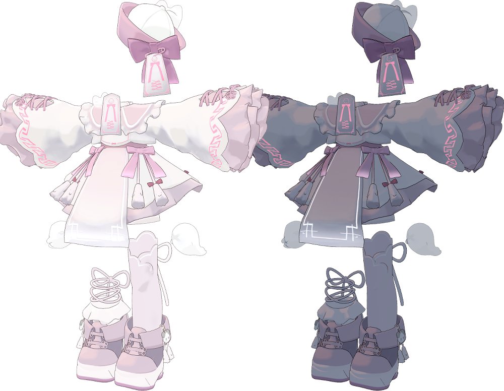 mano_maple's tweet image. 🩷🤍 × 🩵🤍