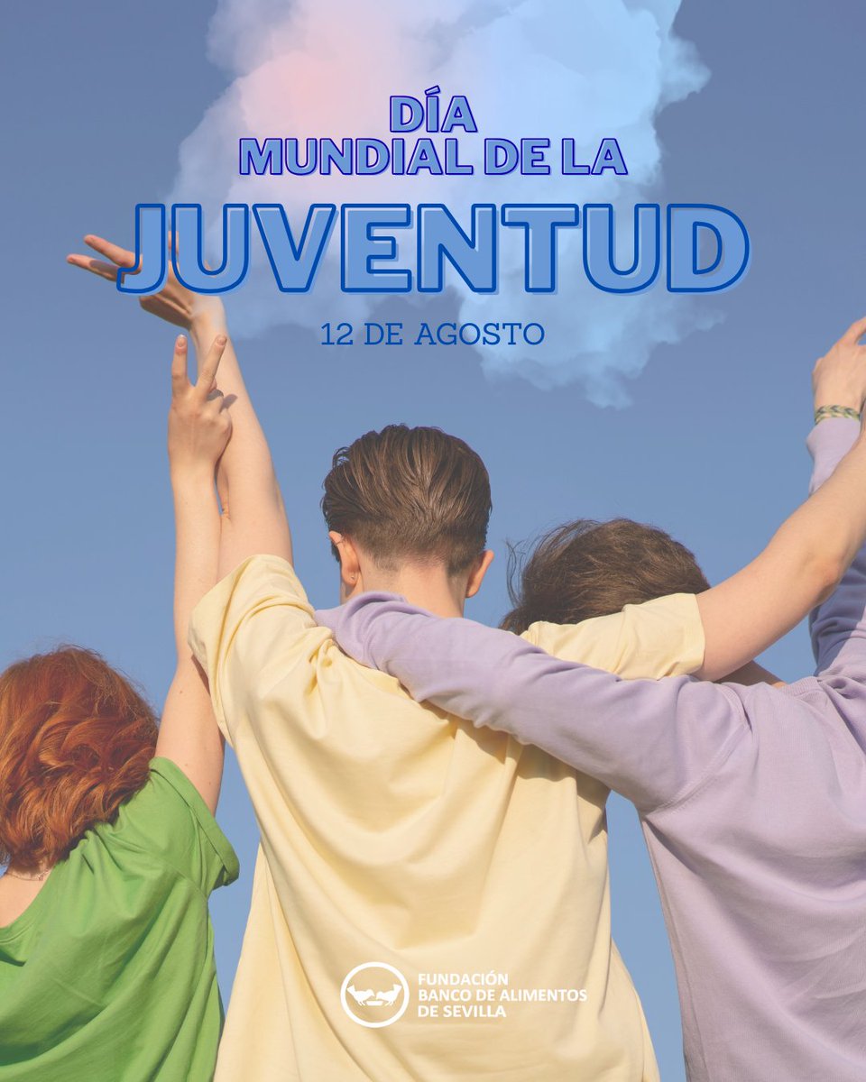 Banco de Alimentos de Sevilla (@b_alim_sev) on Twitter photo Hoy celebramos el #DíaMundialDeLaJuventud 💙
La solidaridad no tiene edad, pero la energía de los jóvenes es imparable.
Gracias por ser motor de cambio en el <a href="/B_Alim_Sev/">Banco de Alimentos de Sevilla</a>
#BancodeAlimentos #Sevilla #voluntariado Hoy celebramos el #DíaMundialDeLaJuventud 💙
La solidaridad no tiene edad, pero la energía de los jóvenes es imparable.
Gracias por ser motor de cambio en el <a href="/B_Alim_Sev/">Banco de Alimentos de Sevilla</a>
#BancodeAlimentos #Sevilla #voluntariado