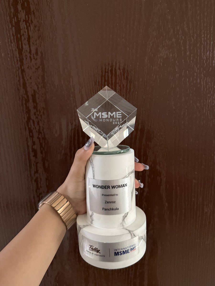 MithilaReddyM's tweet photo. They call it the ‘Wonder Woman’ award, and I call it a chapter in a story still being written✨

Honoured to receive the ‘Wonder Woman’ at @tallysolutions Pvt Ltd’s MSME Honors 2025, in association with @KotakBankLtd Mah and @htTweets &amp; @livemint. https://t.co/2omAiirHPw