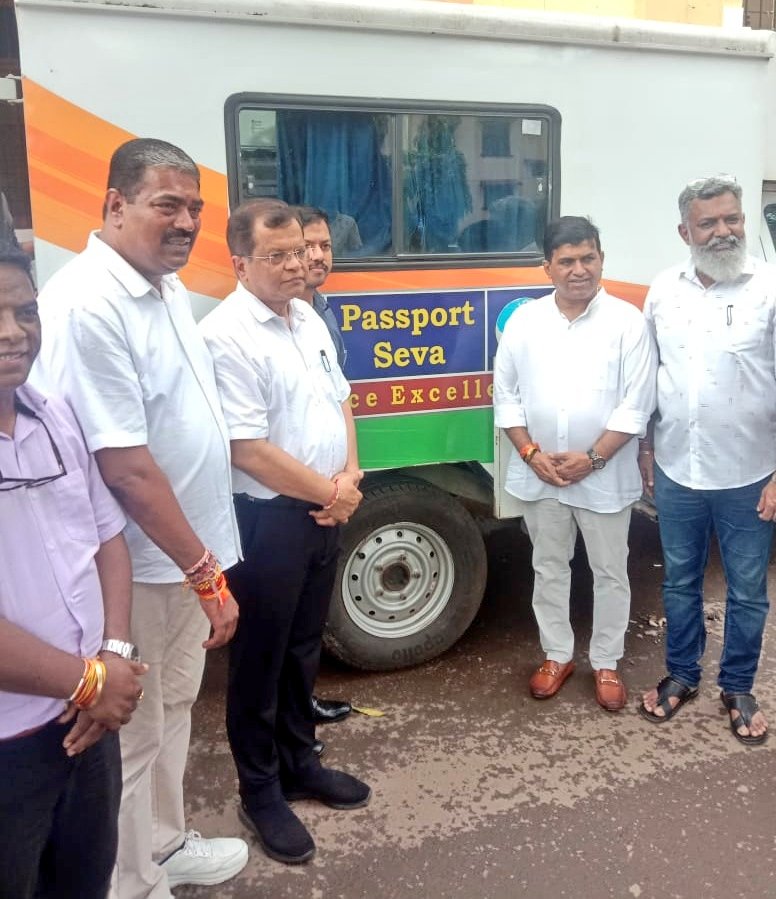 NSawaikar's tweet photo. The #MobilePassportSeva Van has been an initiative to make passport services accessible and people-friendly in the State, a Ministry of External Affairs initiative. Today at Vasco, inaugarated the facility in presence of MLAs Shri. @DajiSalkar @SankalpAmonkar, Girish Borkar, Deepak Govind Naik, Yatin Kamurlekar, Amey Chopdekar, Shraddha Mahale Shetye, Prashant Narvekar and Ors. 91-year-old lady applicant was the first to avail the benefits of this initiative. Sincere thanks to Hon. PM Shri. @narendramodi ji and MEA Shri. Dr. @DrSJaishankar Ji for the unique initiative, taking Passport facility to the door-steps of common man.