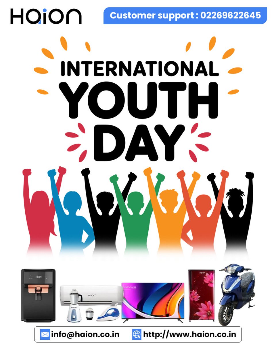 Haionofficial's tweet photo. Youth are not just leaders of tomorrow — they are changemakers of today. This International Youth Day, let’s acknowledge their contribution, encourage their ambitions, and work hand in hand for a more inclusive, sustainable world. 🌱

#internationalyouthday #powerofyouth https://t.co/8ooywXyovv