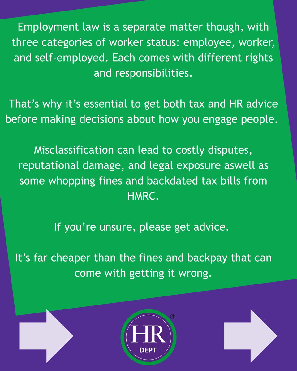 Worker status catches so many small businesses out - don't be one of them! #workerstatus #employmentstatus #hr #employmentlaw #smallbusiness