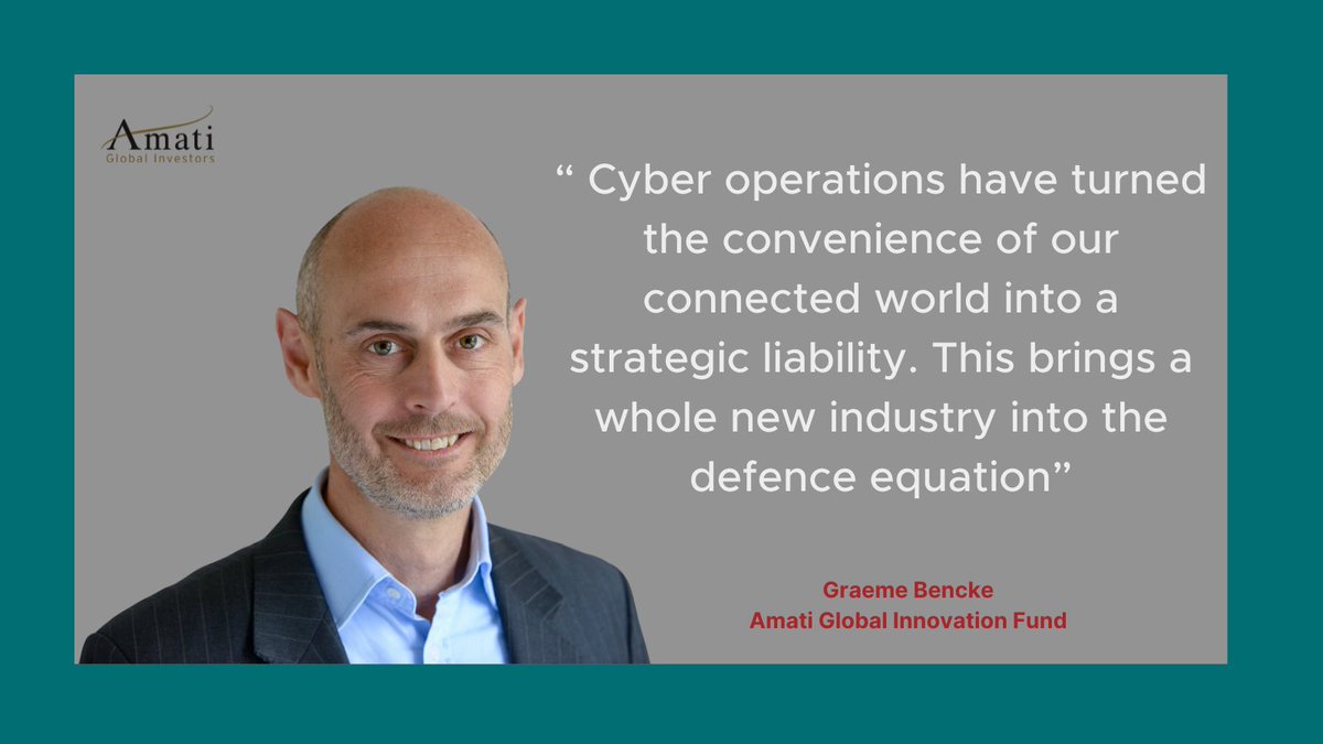 "#Cyber operations have turned the convenience of our connected world into a strategic liability. This brings a whole new industry into the #defence equation.”

Graeme Bencke, co-manager on the Amati Global #Innovation Fund speaks to PWM on Defence. Read the article here