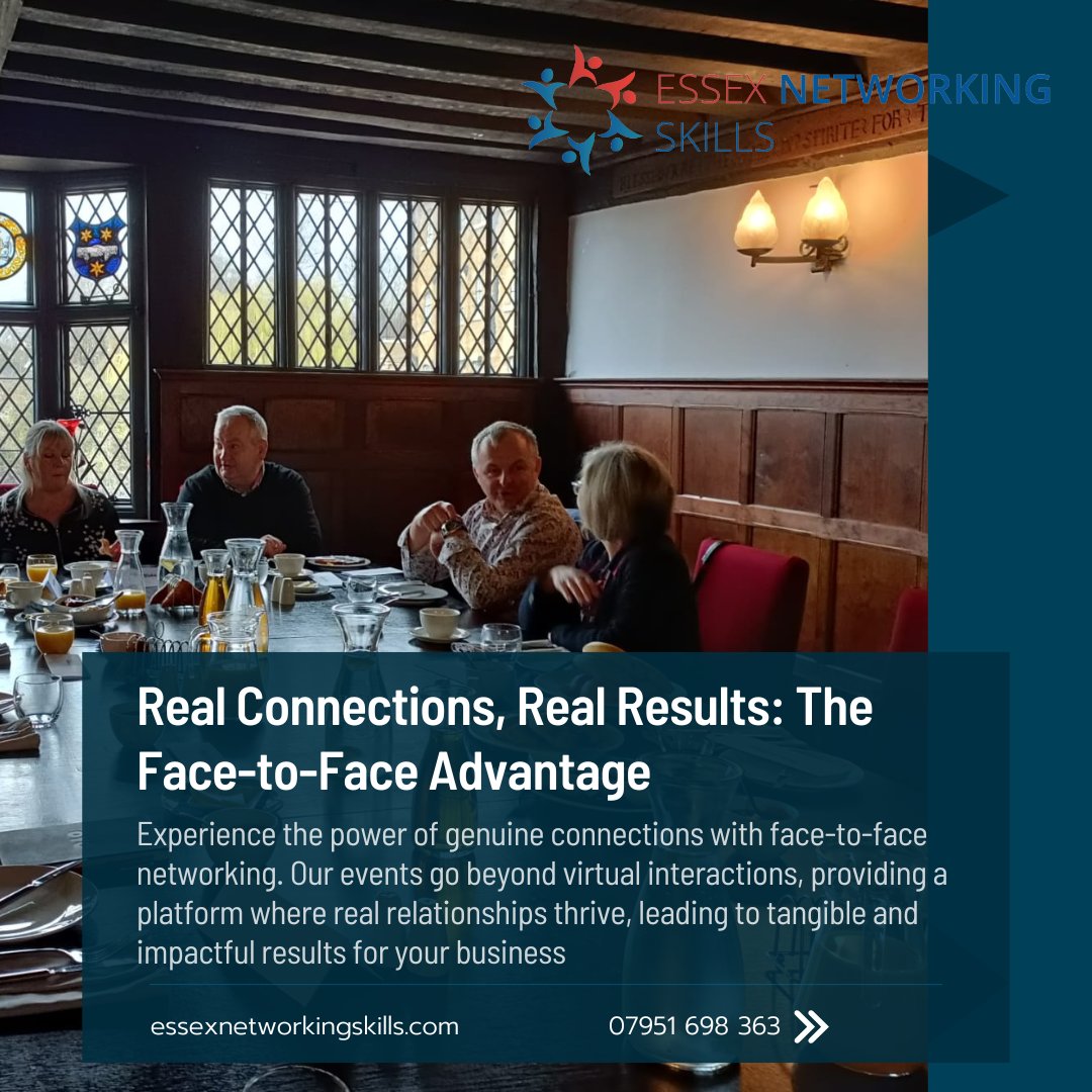 ENSColchester's tweet image. Feel the power of genuine connections through face-to-face networking
essexnetworkingskills.com..
07951698363
#NetworkingPower #RealConnections #Networking #BusinessNetworking
#ProfessionalNetwork #Essexnetworkingskills #networkmarketing #marketingskills #ENS #Businessdirectory
