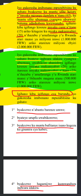 UncleGobby's tweet photo. IGIHANO CYAHINDURA ISURA IYO HARI IMPAMVU #NKOMEZACYAHA ZAGARAGAJWE N'#UBUSHINJACYAHA MU MIKORERE Y'ICYO CYAHA:
Ex.
Wa musore wa 17yrs;
-Yasambanyije umwana ufite 13yrs kumanura
-Yakoreye rape #UMUKECURU utakwirwanaho
-RAPE yayikoranye n'abandi bantu
-Byaviriyemo urupfu victim https://t.co/ST58TJ6DCV