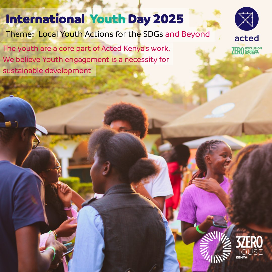 Youth Action is integral to broader efforts to achieve Kenya's national development and the SDGs. Acted Kenya will continue to create inclusive environments and programmes leveraging local youth action for our   future <a href="/3zerohousekenya/">3zerohousekenya</a> #IYD2025 #youth #ActedKenya #zeroexclusion